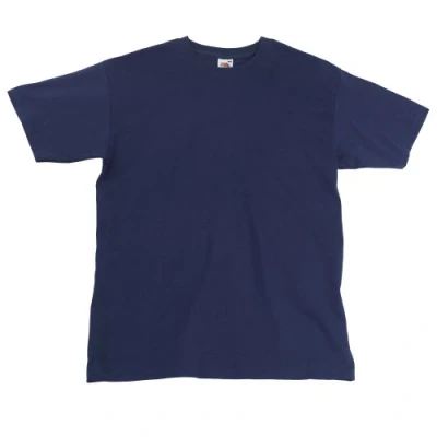 Image of Fruit of the Loom Men&#039;s Short Sleeved T Shirt Navy Large