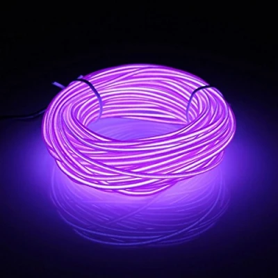 Image of MASUNN 10M EL Led Flexible Soft Tube Wire Neon Glow Car Rope Strip Light Xmas Decor DC 12V Purple