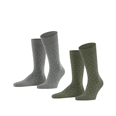 Image of ESPRIT Men&#039;s Fine Dot 2 Pack M SO Cotton Patterned Pairs Socks, Multicolor (Sortiment 0030), 8.5 11