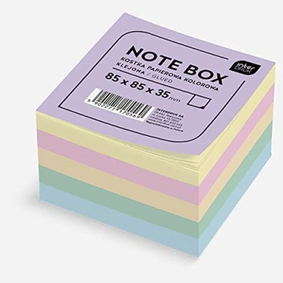 Image of Coloured Memo Cube 85 x 35 mm Glued Back