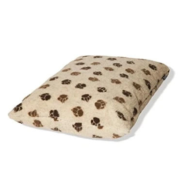 Image of Danish Design Sherpa Fleece Beige/Brown Pawprint Dog/Puppy Duvet Large