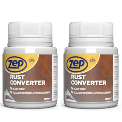 Image of Zep rust Converter and neutraliser 2 Pack with a brush for easy application inhibitor cars metal Car treatment (Rust Pack)