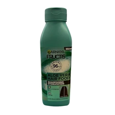 Image of Garnier Fructis Hair Food Aloe Vera Shampoo, Natural Hydrating Vegan, 350 Ml