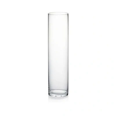 Image of WGV Cylinder Vase, 4&quot;W x 16&quot;H, Floral Container, Glass Centerpiece for Wedding Party Event, Home Office Decor, Clear, 1 Piece