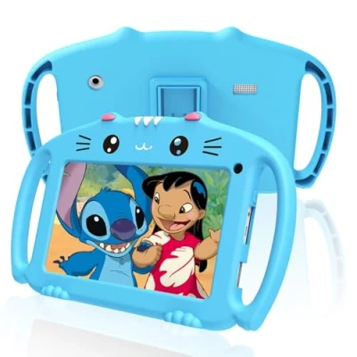 Image of VESWWE Kids Tablet Android 7 In Toddler Table for with WiFi Quad Core 32G ROM 128GB Extendable Parental Control Dual Camera Shockproof Case(Blue)