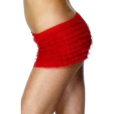 Image of Smiffys Ruffled Panties, Red with Lace, Fever Accessories Fancy Dress, Dress Up