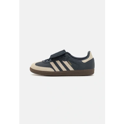 Image of adidas Originals Samba Trainers, Size: 6.5, Aurora ink/cream white/gold metallic leather and imitation