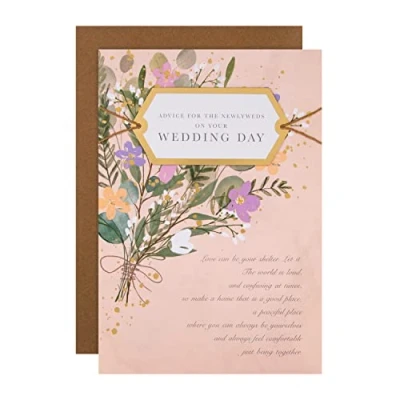 Image of Hallmark Large Wedding Day Card Traditional Written Verse Design