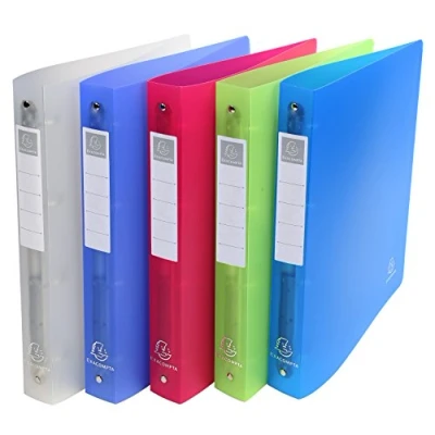 Image of Exacompta Ref. 51359E 1 semi rigid PP Chromaline binder 4 round rings, diameter 30 mm Spine 40 External dimensions: 32 x 26.8 cm Format to file A4 Maxi Pack of
