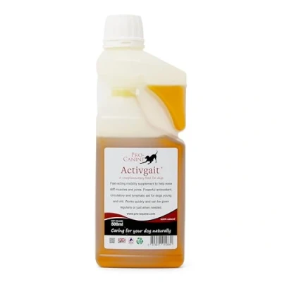Image of Pro Equine Activgait 500ml Yucca supplement support for muscle and joint stiffness reduces aches pains.
