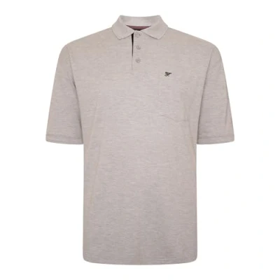 Image of Forge Men&#039;s Plus Size Polo Shirt Casual Plain Lightweight Breathable Collared for Big and Tall Men UK, Grey Colour, 2XL