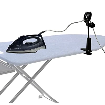 Image of AUXPhome Flexible Iron Cord Minder, Universal Holder for Ironing Board Adjustable Steam Keeps Out of The Way No Irons,