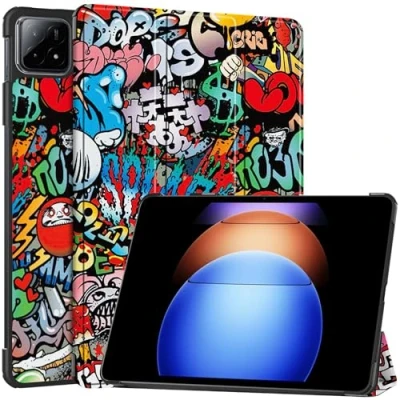 Image of Case for Xiaomi Pad 6S Pro 12.4 Inch 2024 Smart Slim Tri Fold Tablet Cover Stand Hard Back Shell with Auto Wake/Sleep (TY)
