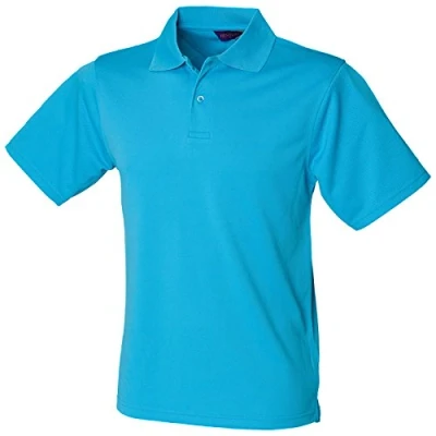 Image of Henbury Coolplus® Polo Shirt Colour:Turquoise Size:XL