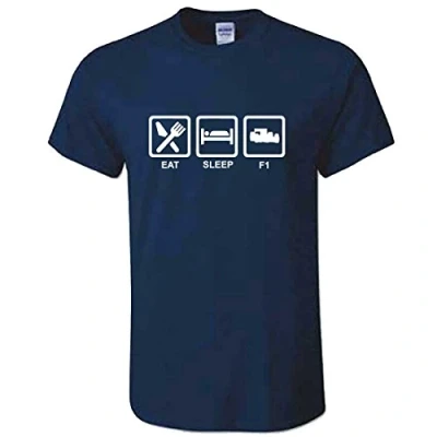 Image of Mens EAT SLEEP WATCH F1 Navy Formula One Tee (Large)