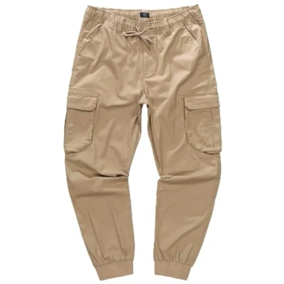 Image of JP 1880 Men&#039;s Flexnamic Cargo Trousers, Many Pockets, Modern Fit, Sand Drift, 7XL