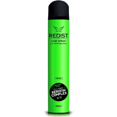 Image of Redist Hair Spray Keratin Complex 400ml Full Force Ultra Strong Hold Hairdressing Supplies Styling &amp; Care For All Types Men and Women