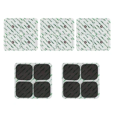 Image of PHYTOP Tens Machine Pads Compatible with Compex, Self Adhesive Electrodes Easy Snap 3.75mm Button Stud Connection (Pack of 20)