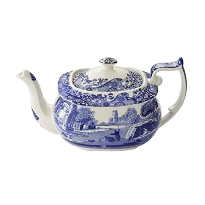 Image of Spode Blue Italian Teapot