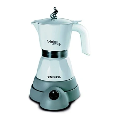 Image of Ariete 1358 Electric Moka Aroma Coffee Machine, 480 W, White