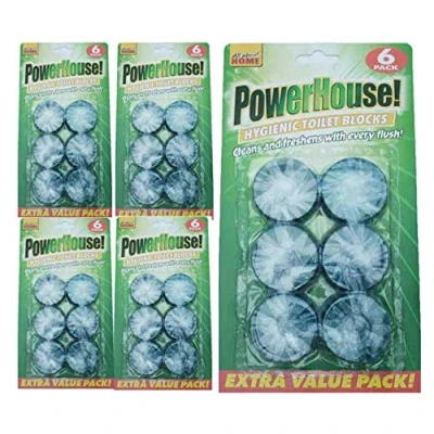 Image of Powerhouse Hygienic Green Toilet Blocks (8 Pack)