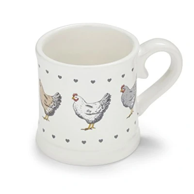 Image of Cooksmart British Designed Tankard Coffee Mug Ceramic Mugs for Home or Work Large Hot Drinks Tea and Cups Farmers Kitchen