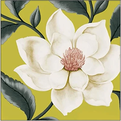 Image of Open Artistic Blank Greetings Card from the Sanderson Range by Woodmansterne Grandiflora for Any Recipient
