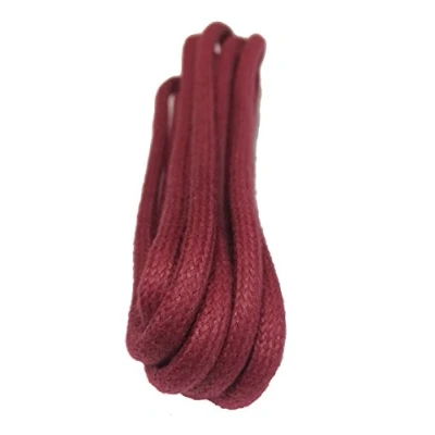 Image of Big Laces Round Burgundy 5mm wide 140cm long Waxed Shoelaces