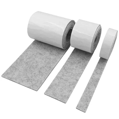Image of 3 Rolls Furniture Pads Felt Strip Roll,3x1.2M DIY Self Adhesive Pad Floor Protectors, Heavy Duty Tape for Chair Table