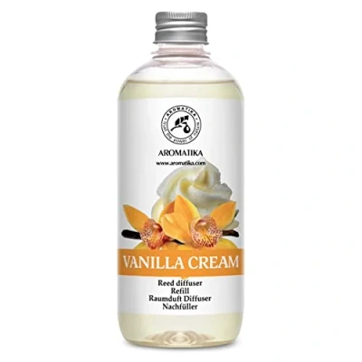 Image of Reed Diffuser Refill Vanilla Cream 500ml Calming &amp; Long Lasting Home Fragrance Air Floral Exotic Scent Aromatherapy Decor Freshener Natural