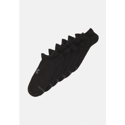 Image of Under Armour Essential Unisex 6 PACK Sports socks, Size: 3 7.5, Black/castlerock