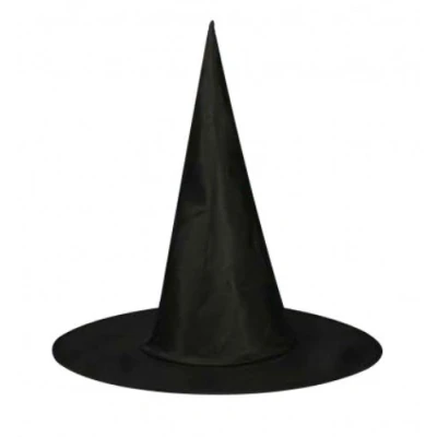 Image of Hat 16&quot; Black Satin Witch for Fancy Dress Party Accessory