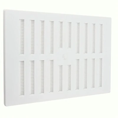 Image of Double Brick 9&quot; x 6&quot; Hit &amp; Miss Air Vent White Slide Wall Grille Cover