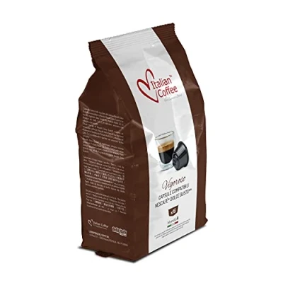 Image of Italian Coffee Capsules Compatible with Nescafe Dolce Gusto Machines, Espresso pods (Vigoroso, 64 Pods)