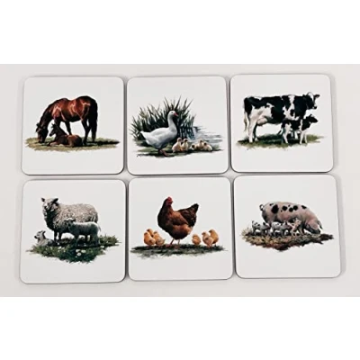 Image of Macneil Farmyard Animals Coasters set of 6