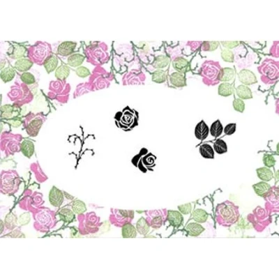 Image of Card io English Rose Peg Stamps