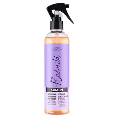 Image of Joanna Professional Keratin Conditioner In Spray With for Brittle Hair Innovative Complex Formula Active Growth Ingredients Loss Product 300 ml