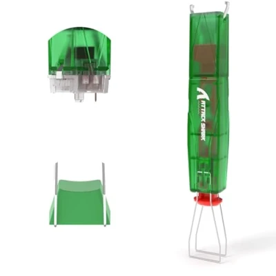 Image of ATTACK SHARK KS01 2 in 1 Keycap Puller and Switch for Mechanical Gaming Keyboards, Adjustable 304 Stainless Steel Remover, Effortless Remover Office Home Green Translucent