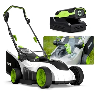 Image of Gtech CLM50 Cordless Lawnmower Powerful 48V Lithium Battery with 40 Mins Runtime 42cm Cutting width 50L Grass Box