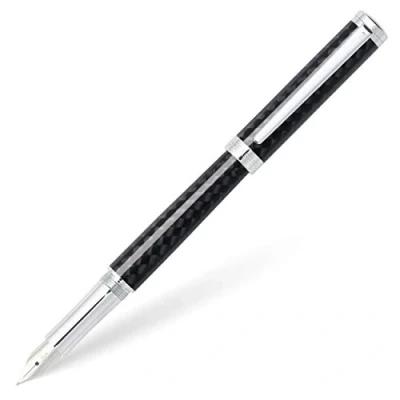 Image of Sheaffer Intensity Refillable fountain pen, fine nib, carbon fibre finish, chrome trim