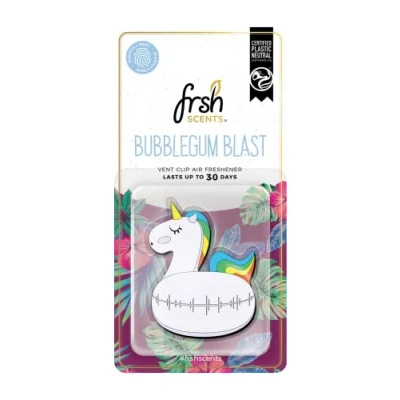Image of FRSH Scents VO009 Bubblegum Blast 3D Unicorn Vent Clip for Cars Lifespan Upto 30 Days Single Pack