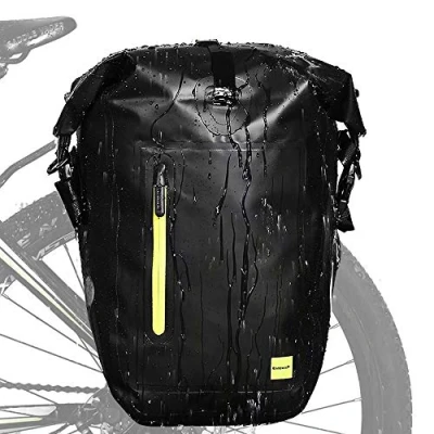 Image of Rhinowalk 25L Bike Pannier Bag Waterproof Bicycle Rear Seat for Cycling Bicycling Traveling Riding, Green