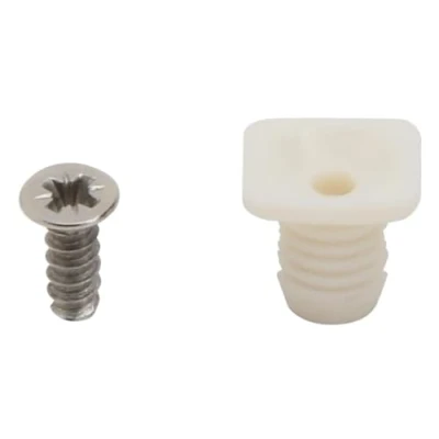 Image of Silverline 8mm Plastic Hinge Dowel Inserts with Screws, 100 Pcs (100)