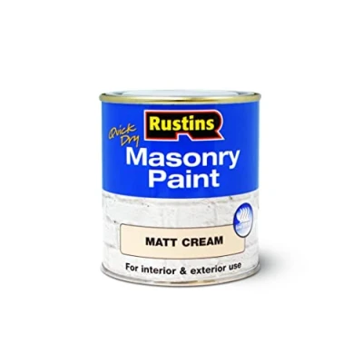 Image of RUSTINS Masonry Paint Matt Cream 250ml