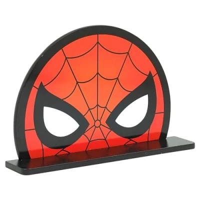 Image of Disney Marvel Spider Man Mask Small Wall Shelf, Mounted Kids&#039; Bookshelf and Storage Shelf Wooden Floating Shelves For Bedroom &amp; Playroom