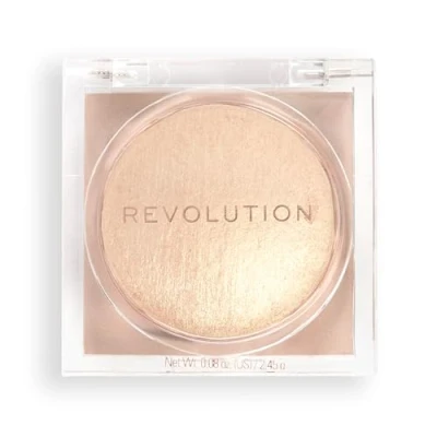 Image of Makeup Revolution Beam Bright Highlighter, All Over Face Glow, Powder To Liquid Formula, 5 Different Shades, Bronze Baddie