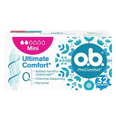 Image of o.b. ProComfort Mini Tampons, Pack of 1 X 32 Units