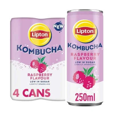 Image of Lipton Kombucha Raspberry, 250ml (Pack of 4)