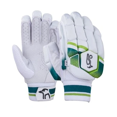 Image of Kookaburra Kahuna 2.1 Batting Gloves Over Sized Adult right Hand, White/Lime