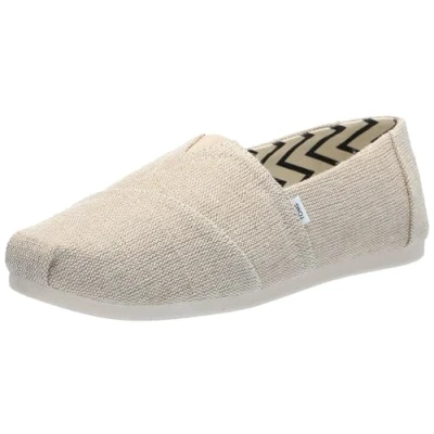 Image of TOMS Women&#039;s Alpargata Loafer Flat, Natural Undyed Wide Heritage Canvas, 10 UK
